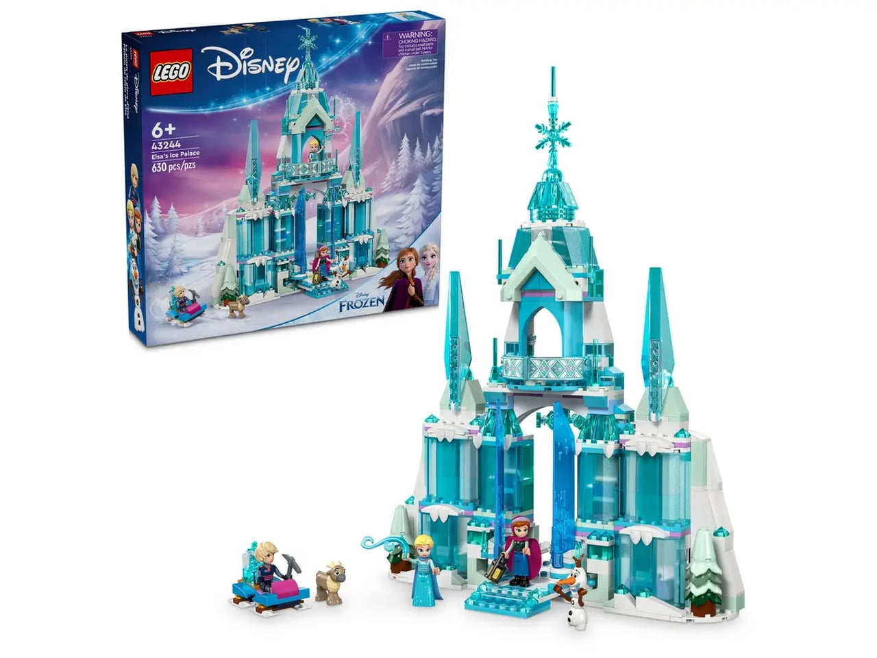 Lego Disney Princess il Palazzo di Ghiaccio di Elsa di Frozen, set di mattoncini in scatola da 630 pezzi, per bambine 6+ anni 43244