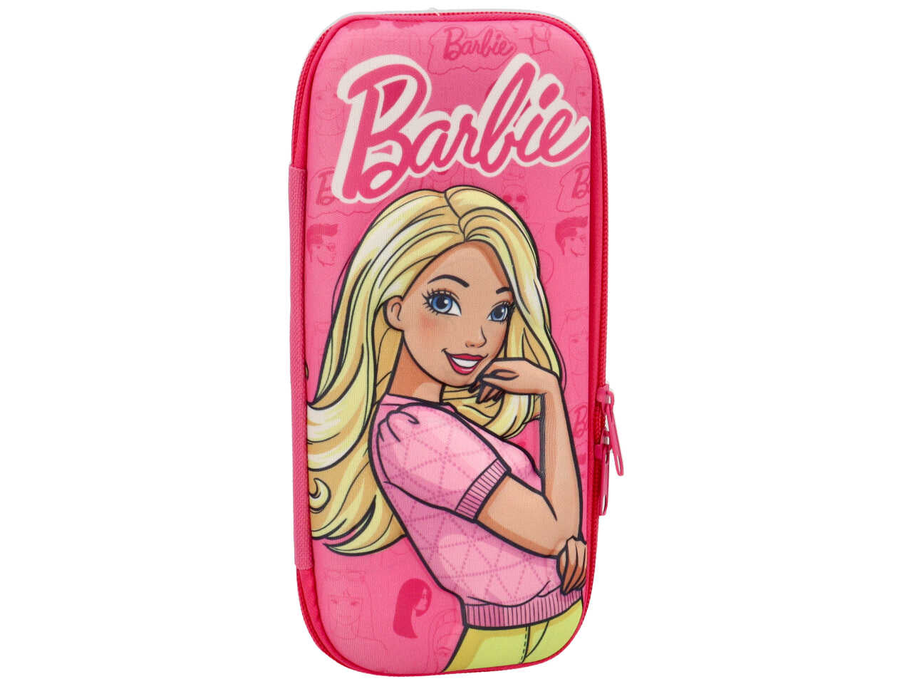 Astuccio ovale rigido Barbie 3D per bambine ad 1 zip - Mc Group