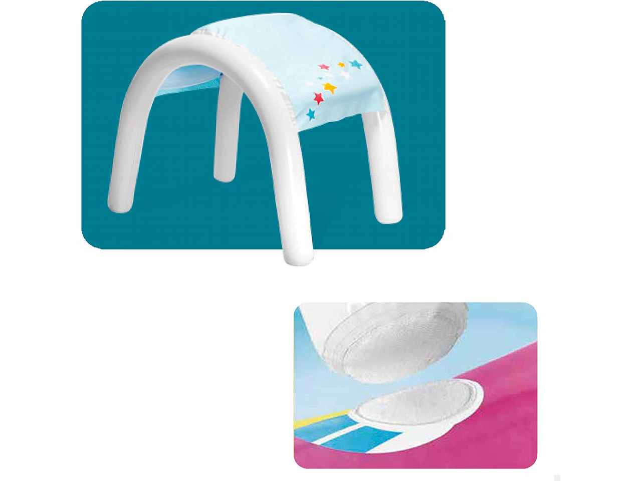 Piscina spruzzo unicorno 254x132x109cm
