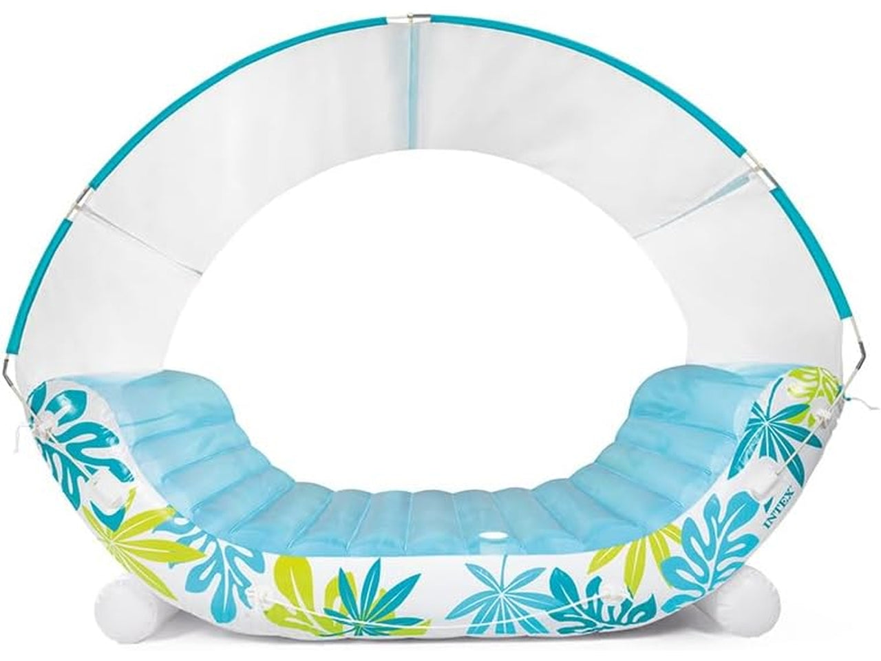 Materassino gonfiabile lounge tropicale con copertura multicolor in vinile, 224x150x165cm - Intex