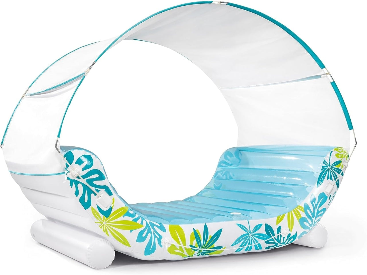 Materassino gonfiabile lounge tropicale con copertura multicolor in vinile, 224x150x165cm - Intex