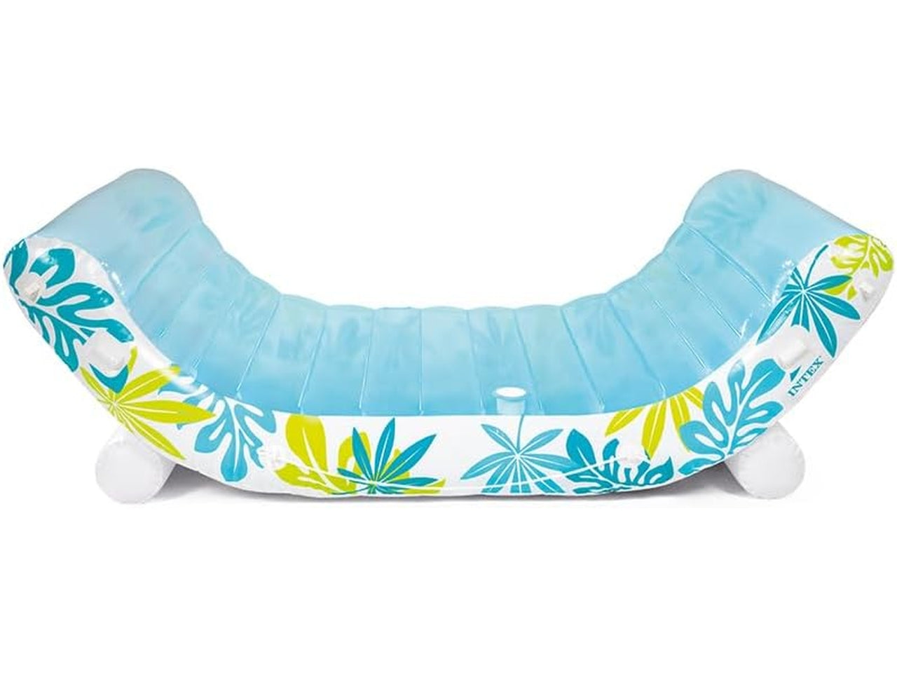 Materassino gonfiabile lounge tropicale con copertura multicolor in vinile, 224x150x165cm - Intex