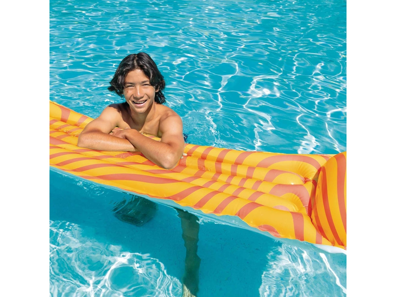 Materassino gonfiabile in vinile onde multicolor - carico max 100 kg - 183x69 cm - Intex