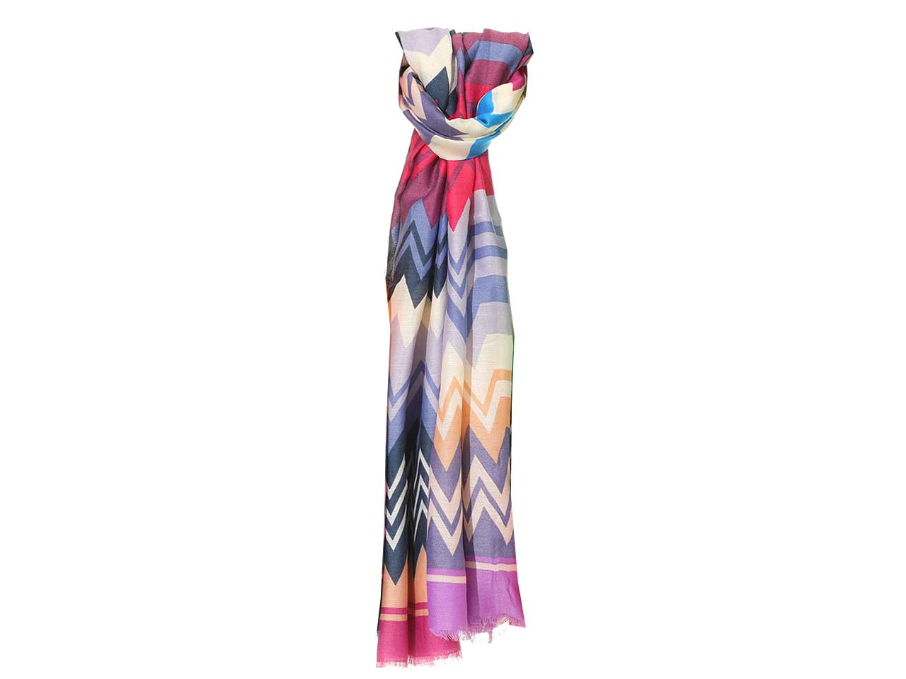 Sciarpa Gai Mattiolo fantasia zig zag multicolor da donna 180x90 cm Gai Mattiolo