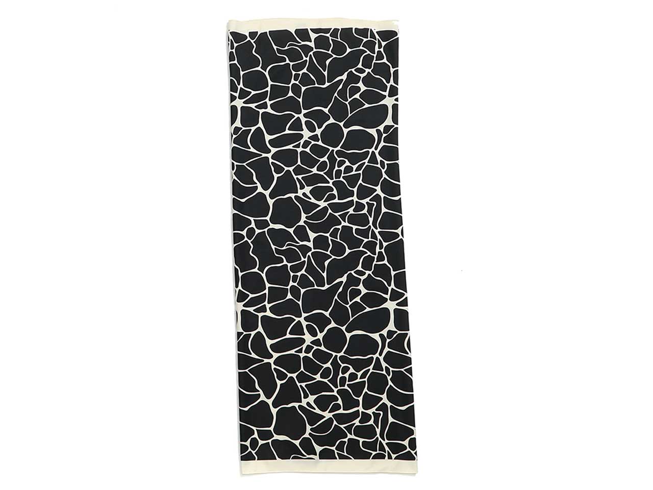Foulard Gai Mattiolo animalier nero in seta da donna 90x90 cm Gai Mattiolo