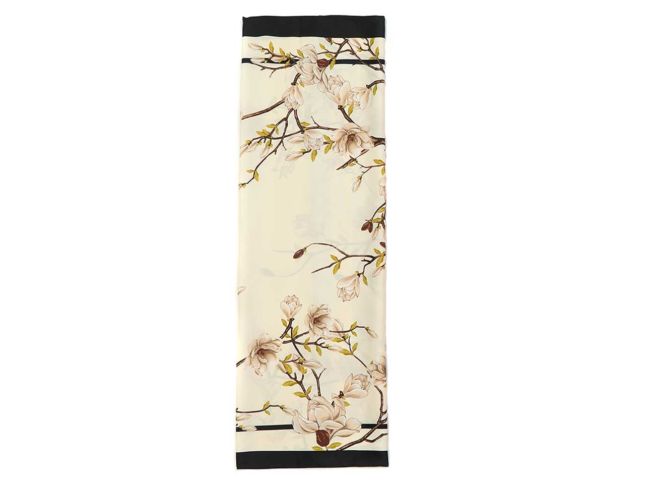 Foulard Gai Mattiolo fantasia floreale panna in seta da donna 90x90 cm Gai Mattiolo