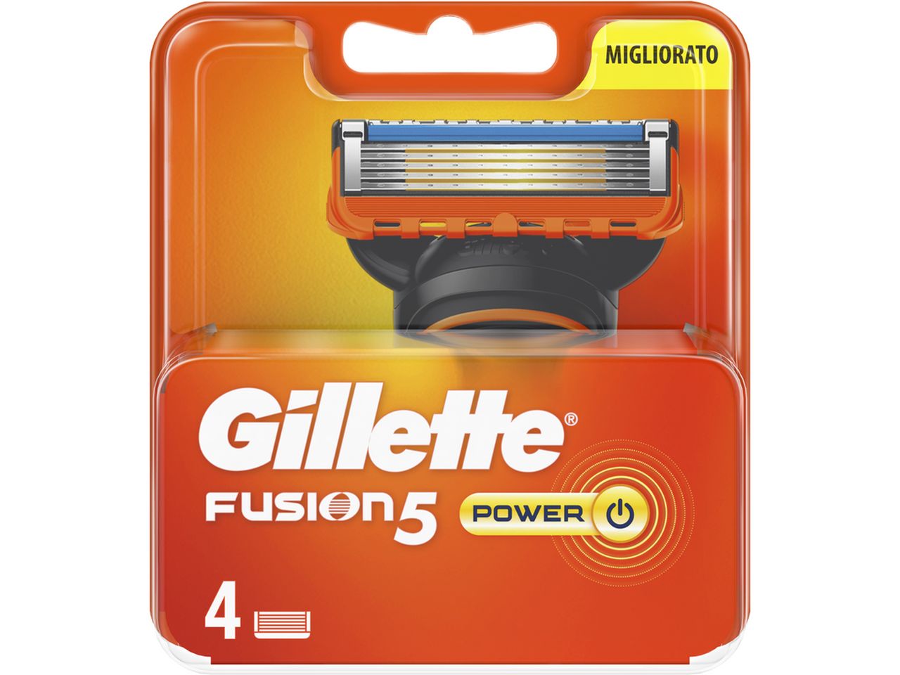 Gillette fusion power lamette da barba - la confezione contine 4 ricambi