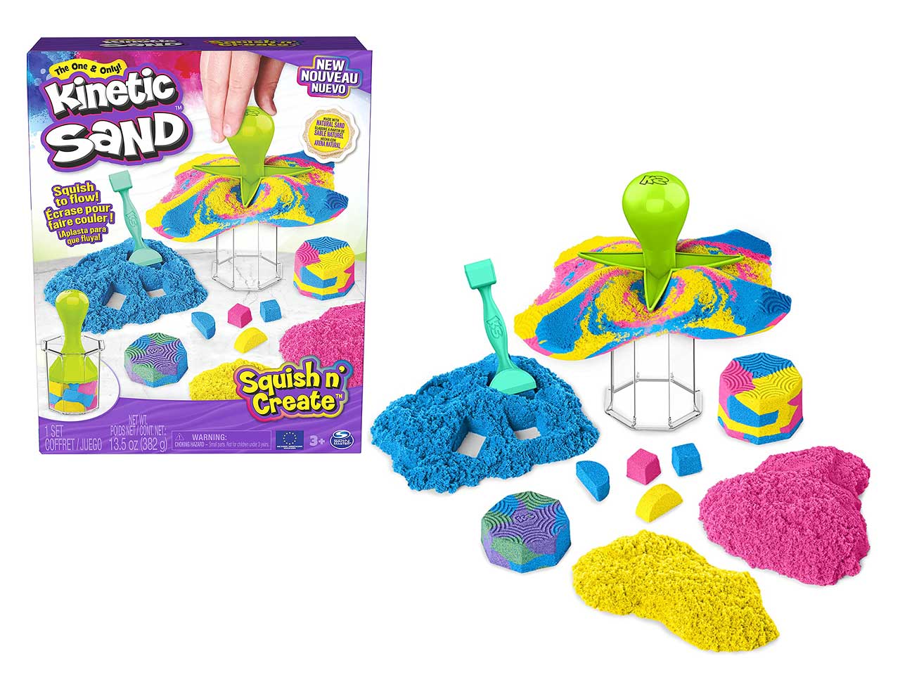 Kinetic sand playset squish n'create