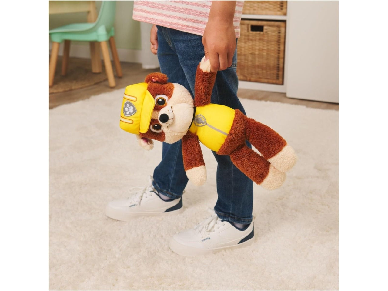 Paw Patrol, morbido peluche di Rubble, 33 cm per bambini da 1+ anni - Spin Master