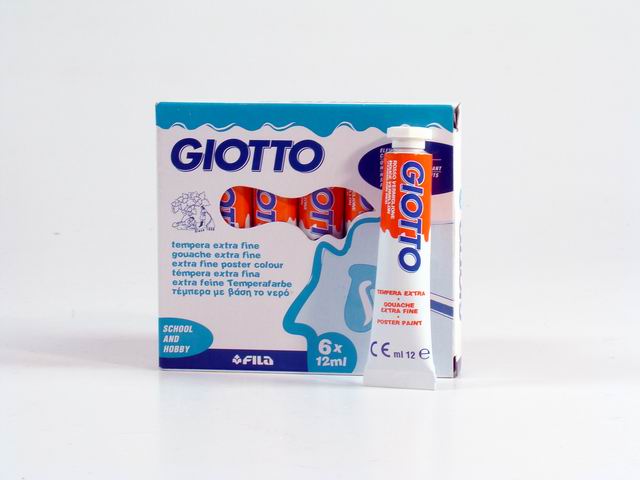 Tempera acrilica Giotto rosso vermiglione 12 ml