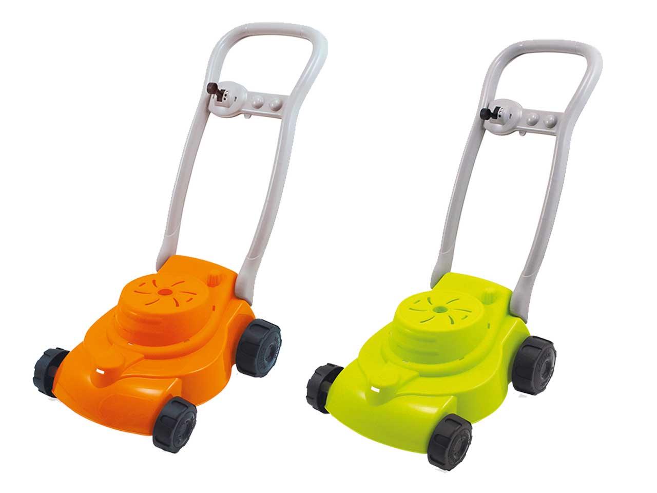 Tagliaerba giocattolo in plastica arancione e verde mela - 55x29x61 cm - Adriatic
