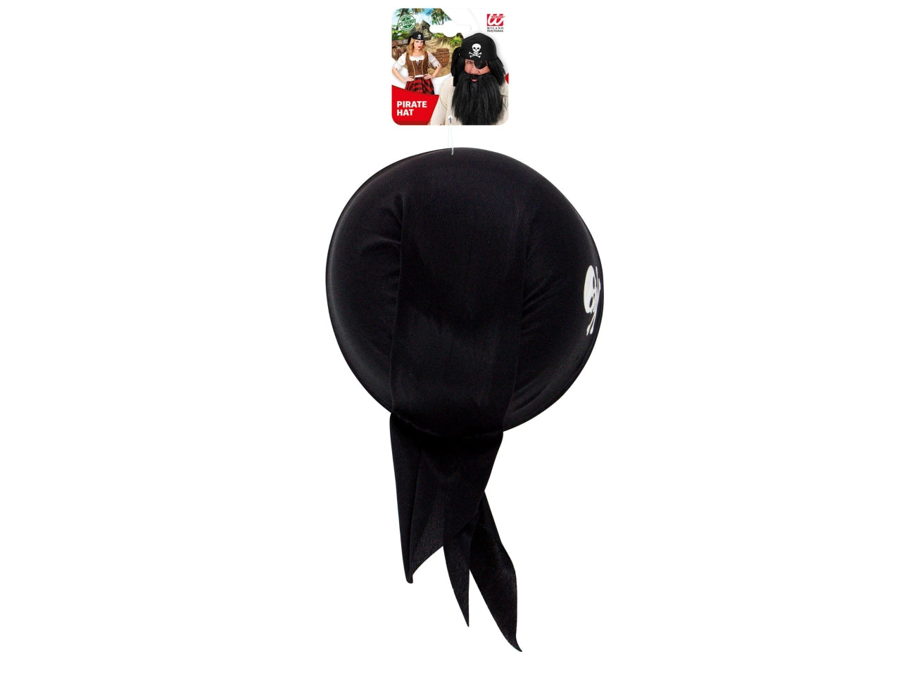 Cappello nero pirata in tessuto