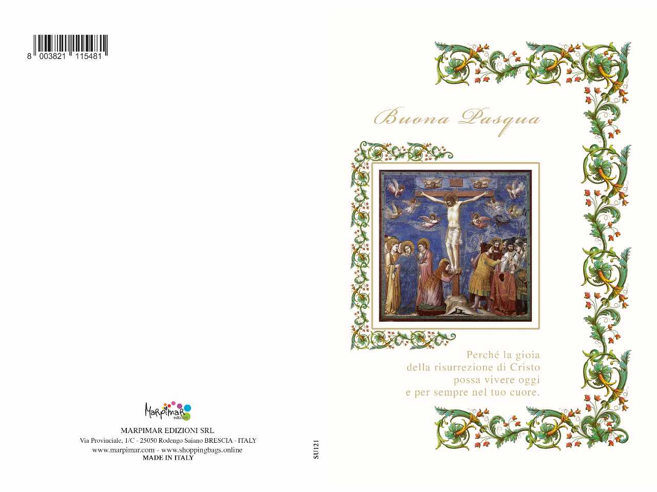 Biglietto auguri buona pasqua fotografico con glitter