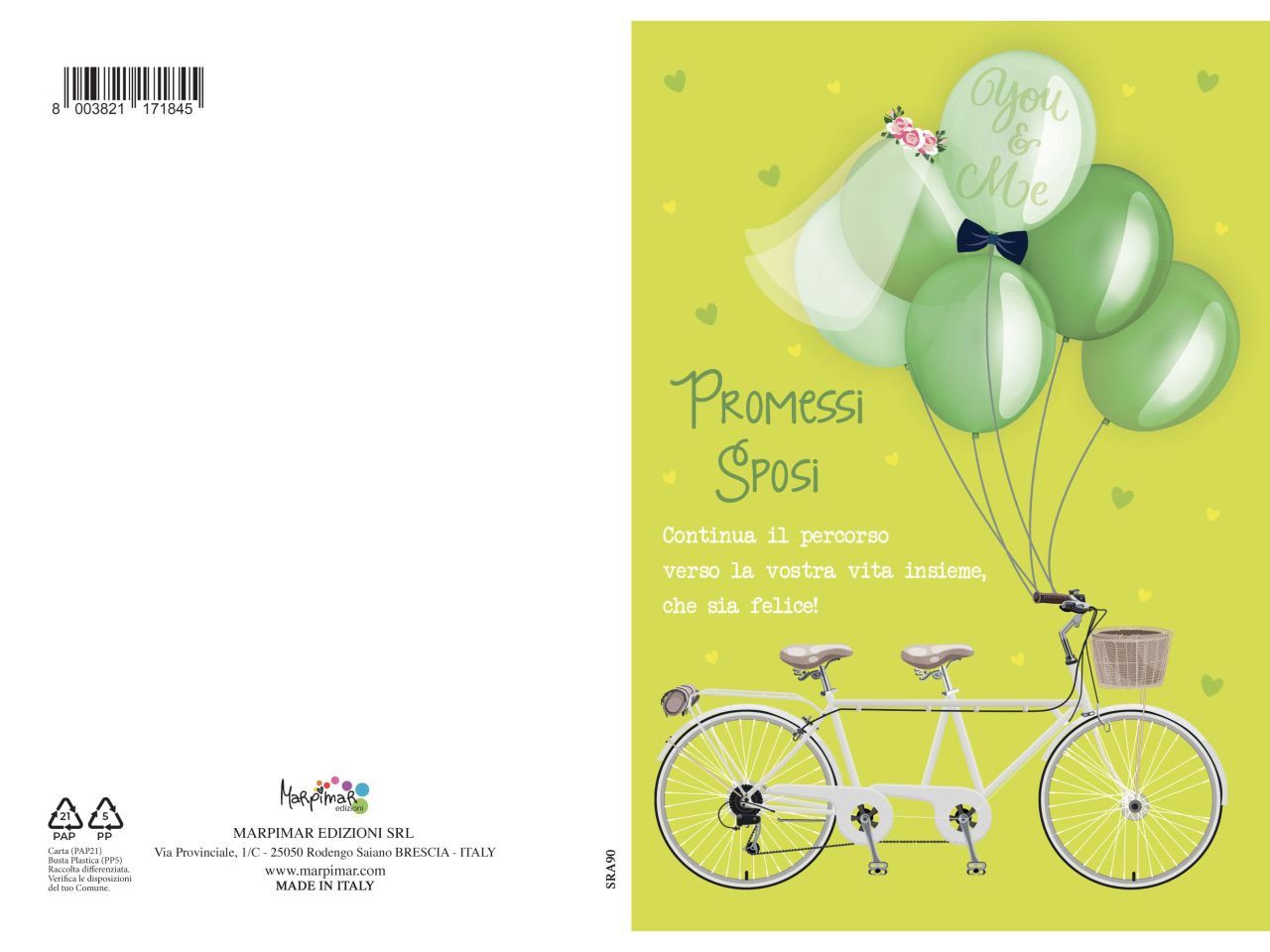 Biglietto per promessa di matrimonio con glitter con busta