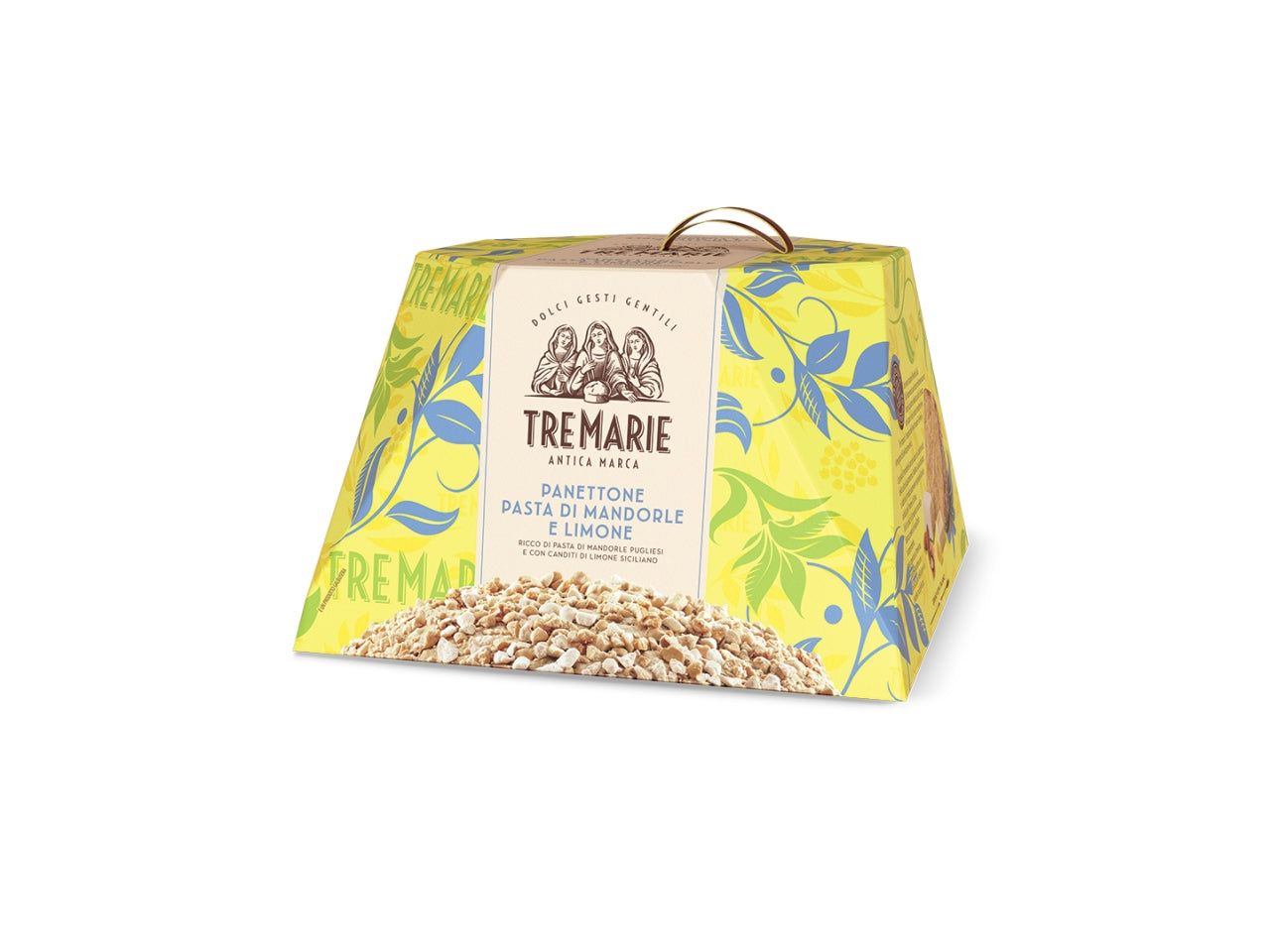 Tre marie panettone pasta di mandorle e limone 850g