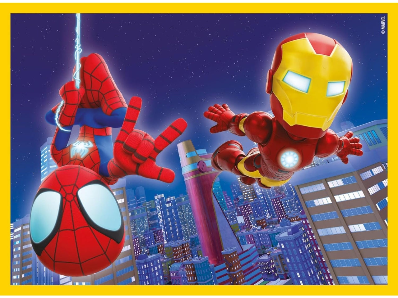 Puzzle 12 cubi Marvel Spidey And His Amazing Friends in cartone, 12x8 cm, 3+ anni, Made in Italy - Clementoni