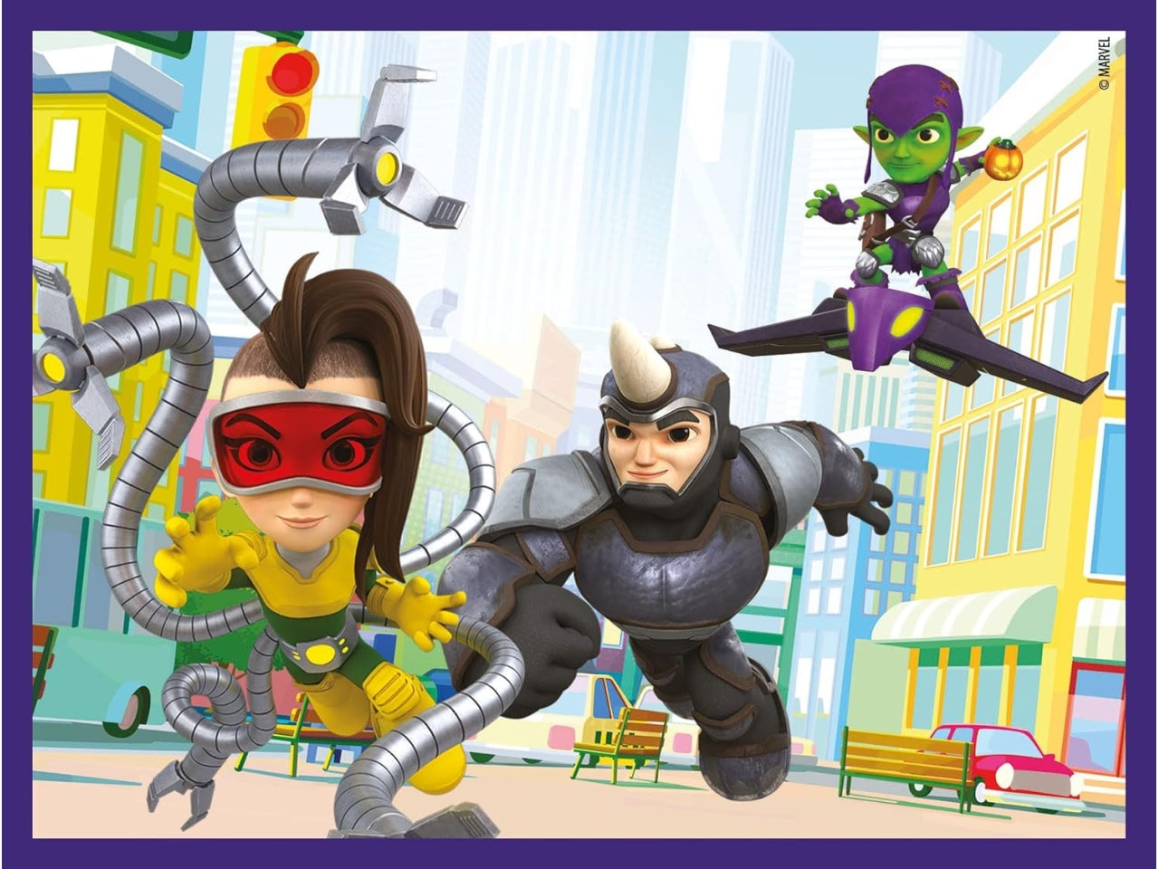 Puzzle 12 cubi Marvel Spidey And His Amazing Friends in cartone, 12x8 cm, 3+ anni, Made in Italy - Clementoni