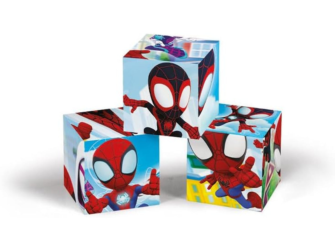 Puzzle 12 cubi Marvel Spidey And His Amazing Friends in cartone, 12x8 cm, 3+ anni, Made in Italy - Clementoni