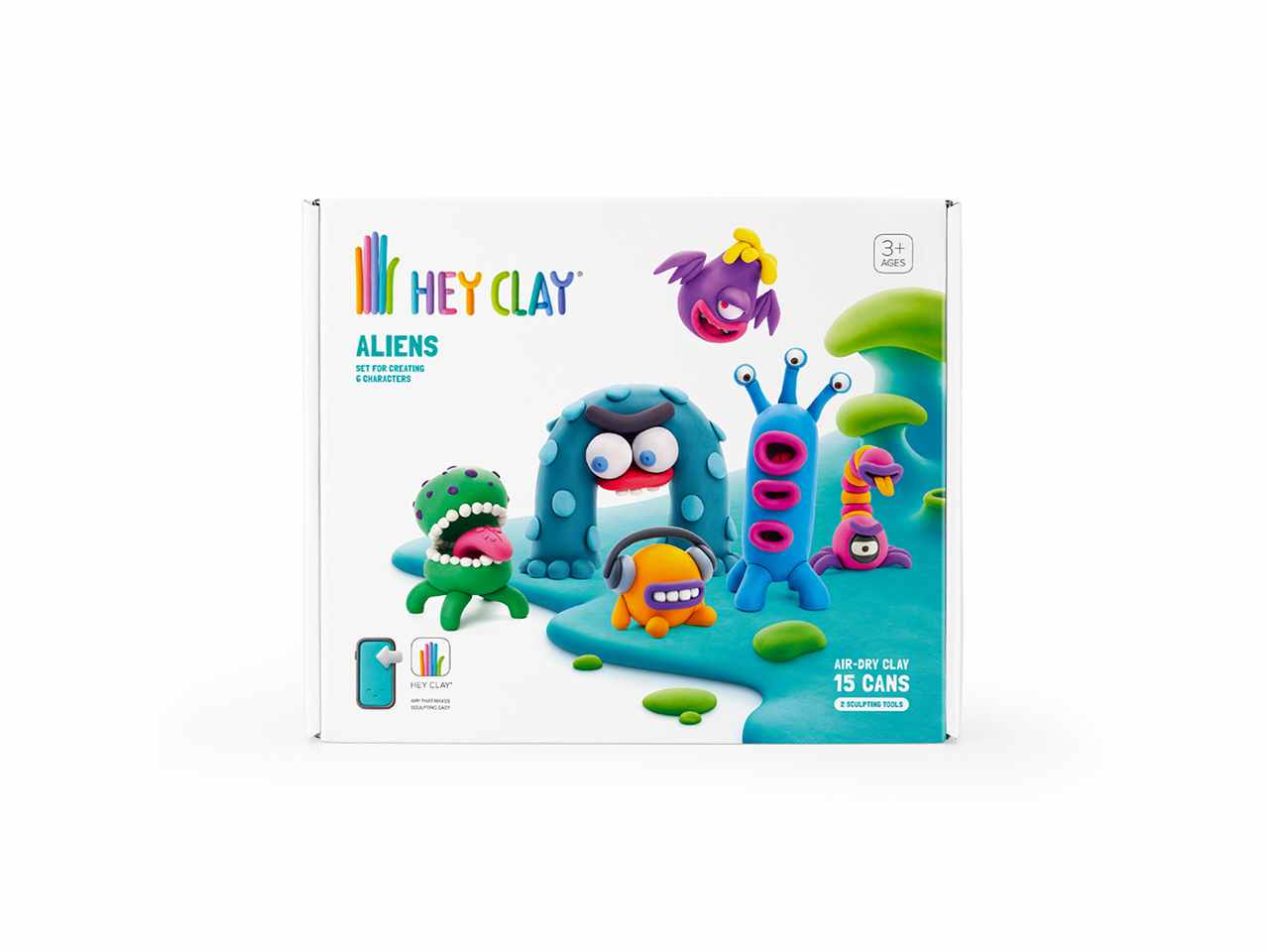 Hey clay alieni kit grande argilla morbida creativa
