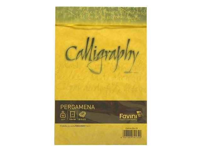 Buste per partecipazioni matrimonio Favini in carta oro 90gr misura 12x18cm