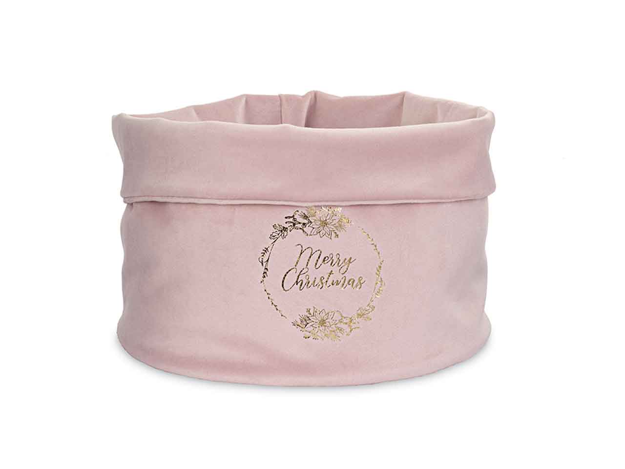 Cestino vell.rosa scritta oro 20520m