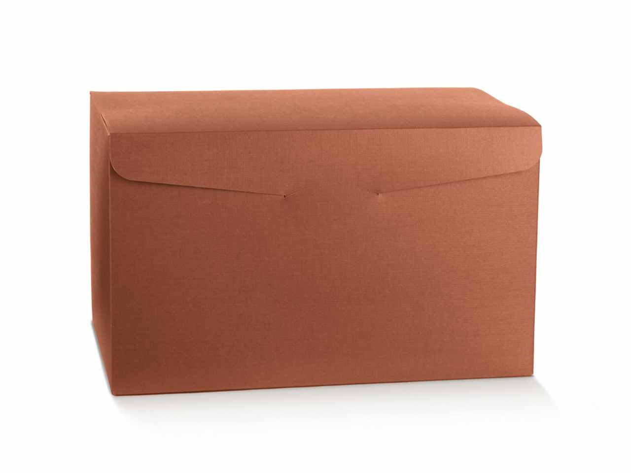 Scatola in cartone accoppiato colore seta corten misura 390x270x235mm