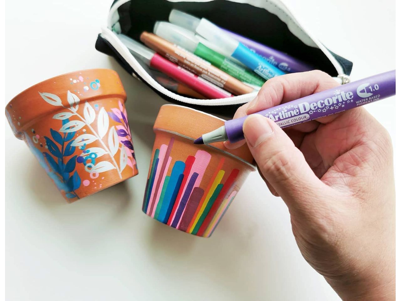 Marcatore decorite con punta tonda pastel color - la confezione contiene 4 marcatori