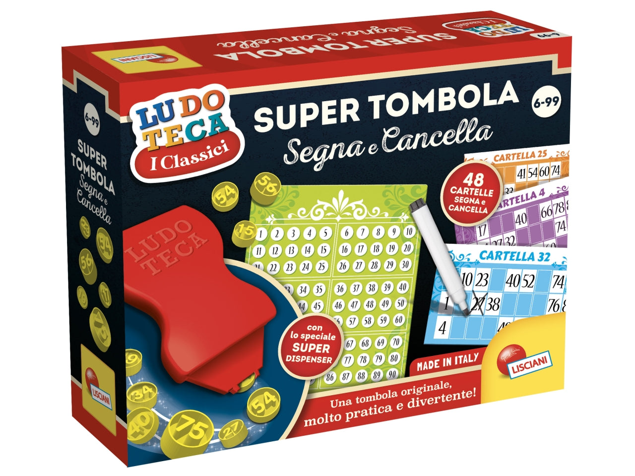 Ludoteca super tombola segna e cancella 48 cartelle