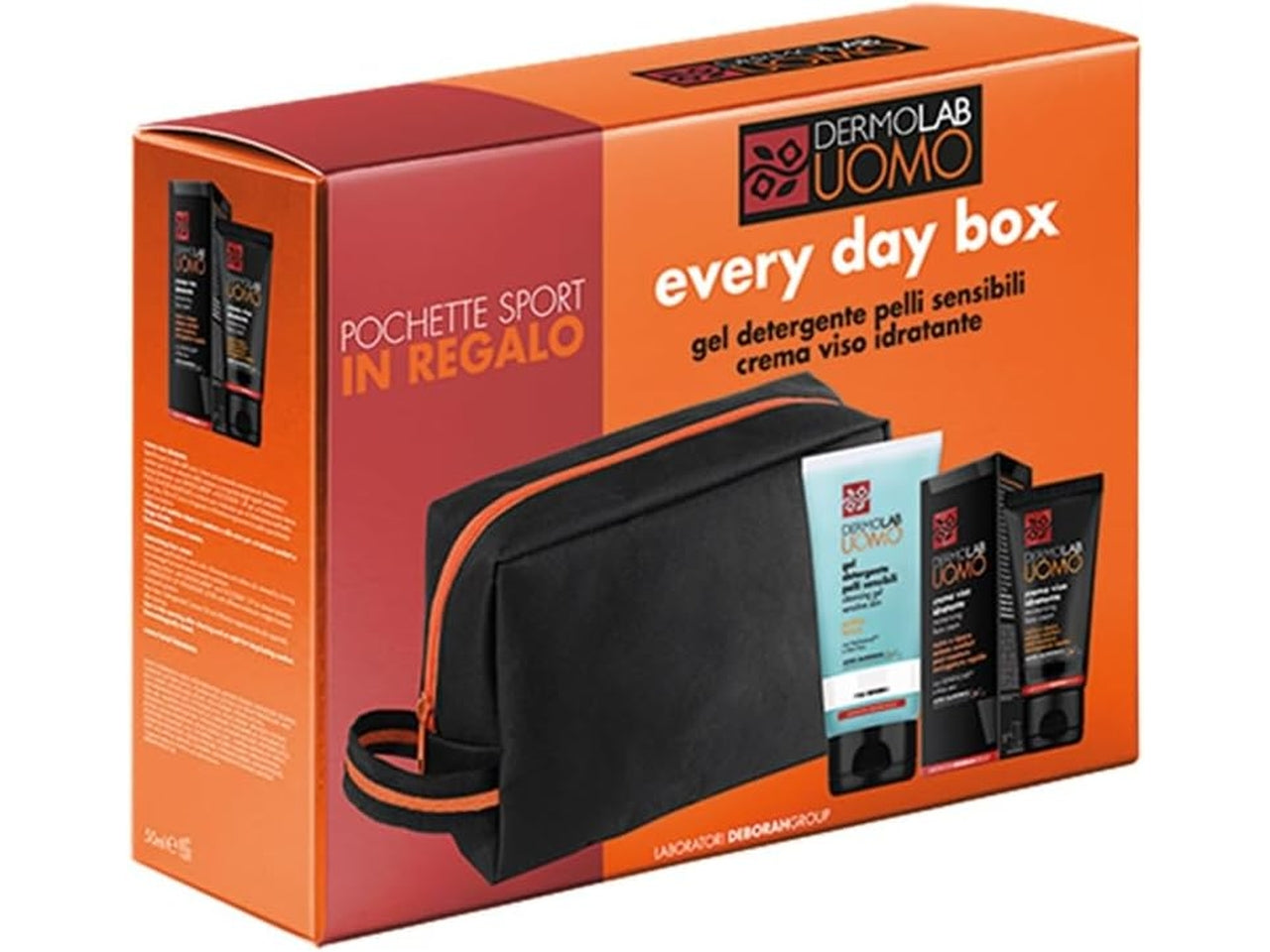 Dermolab uomo detergente 150ml+crema viso 50ml + pochette sport