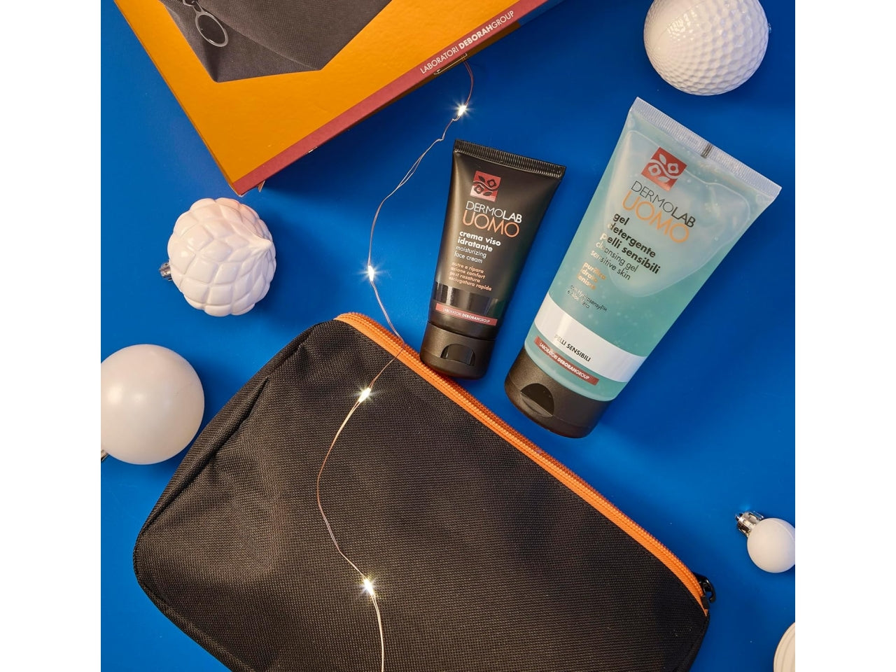 Dermolab uomo detergente 150ml+crema viso 50ml + pochette sport