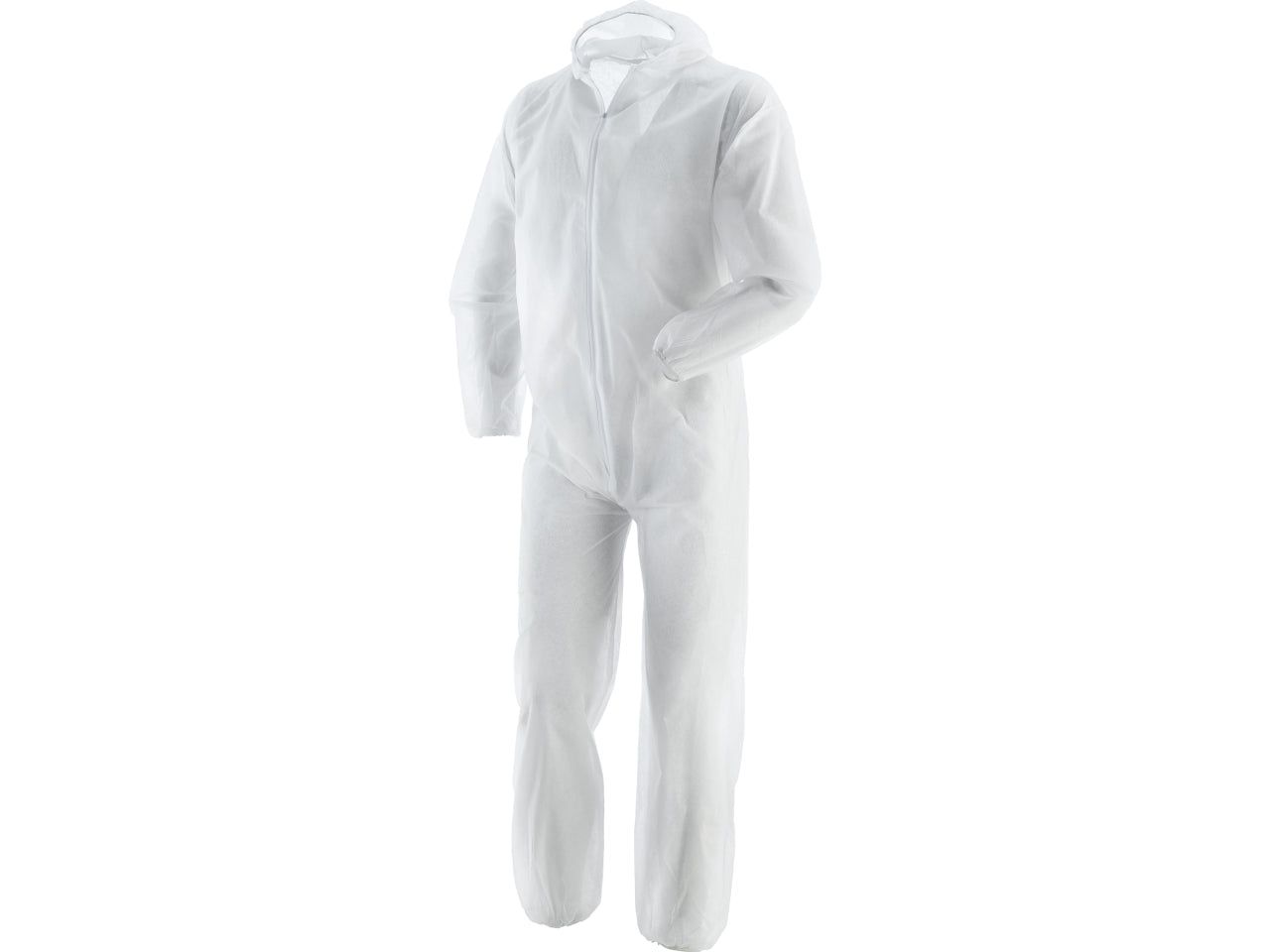 Tuta intera con cappuccio di colore bianco in 100% polipropilene taglia xxl