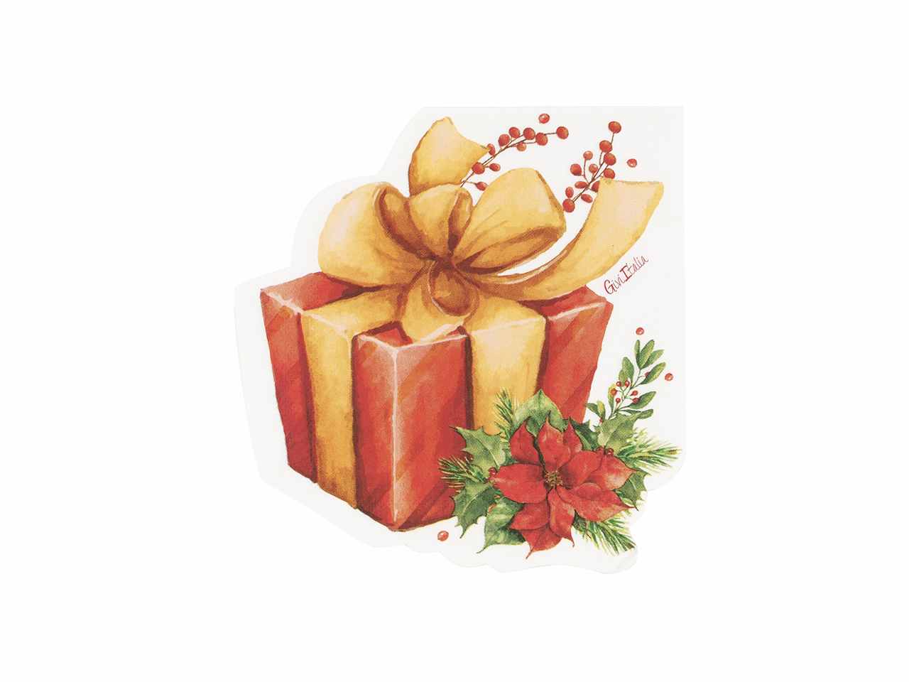 Tovaglioli sagomati christmas gift cm33x33 16 pezzi