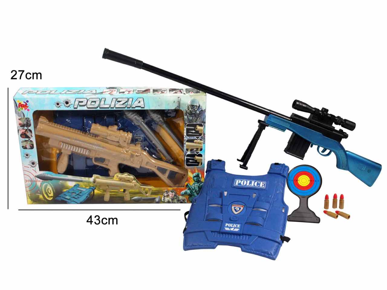 Set polizia con giubotto antiproiettili