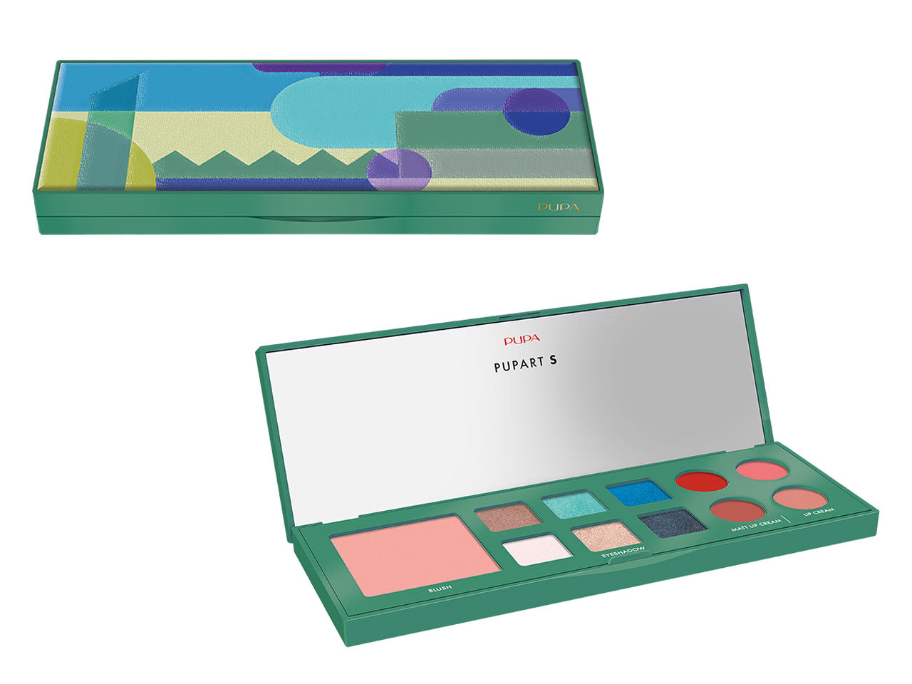 Trousse Pupart Small Green Palette make-up per trucco viso, occhi e labbra | Pupa