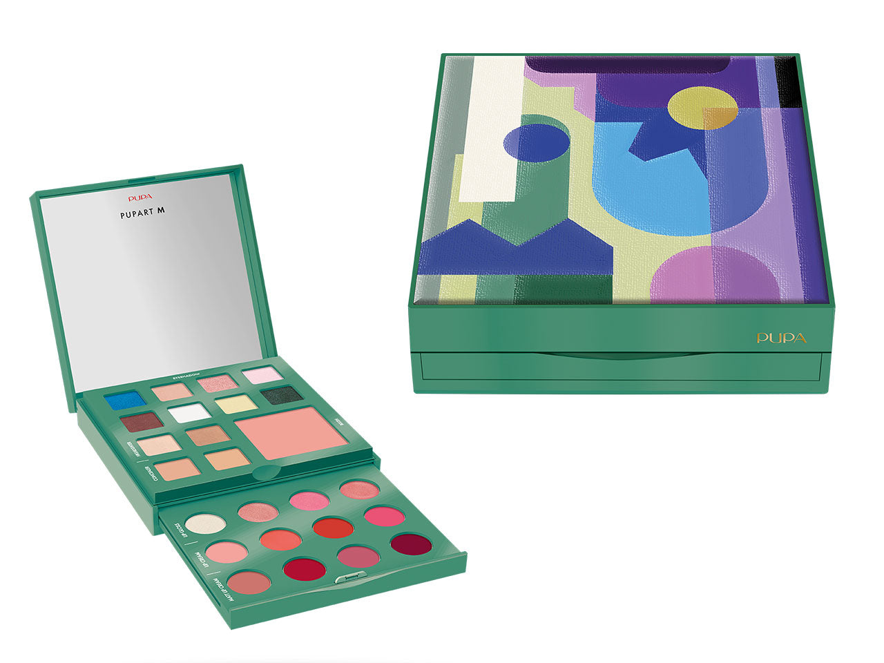 Trousse Pupart Medium Green Palette make-up per trucco viso, occhi e labbra | Pupa