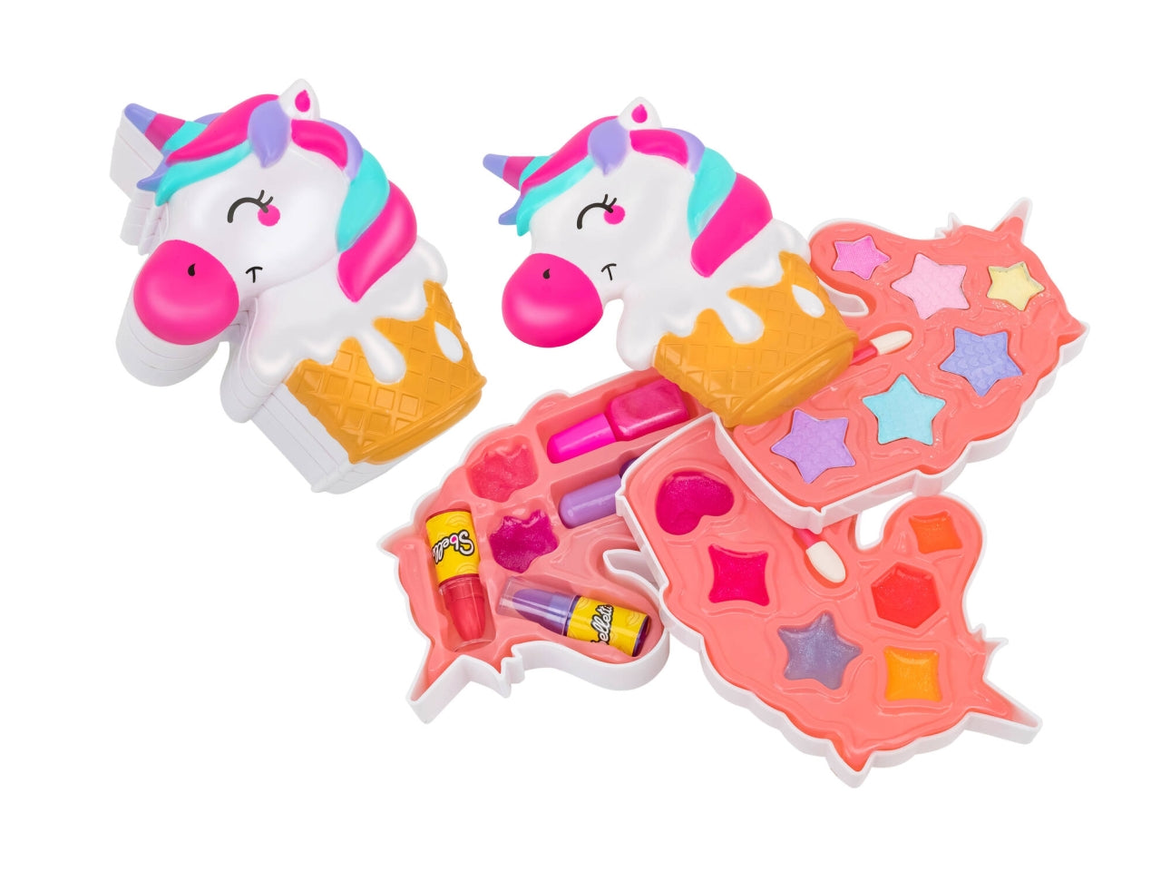 Sbelletti cofanetto trucchi unicorno/gelato a 3 livelli