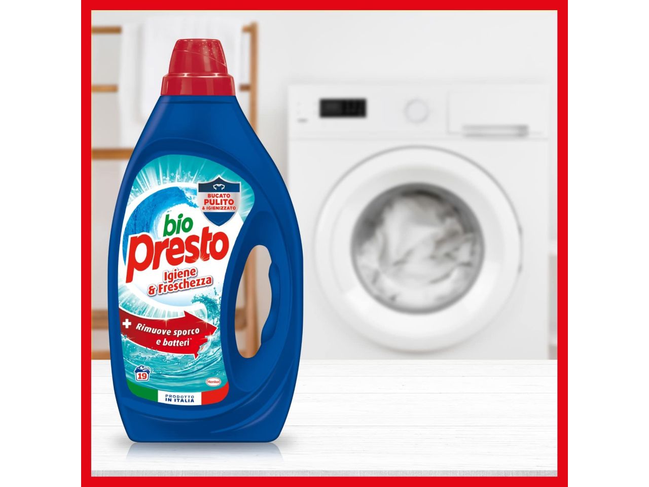 Bio presto detersivo bucato lavatrice liquido igiene & freschezza 19 + 4 lavaggi $