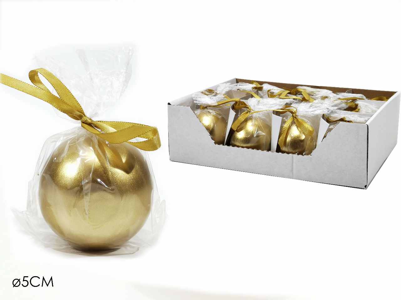 Candela palla diametro 5cm oro