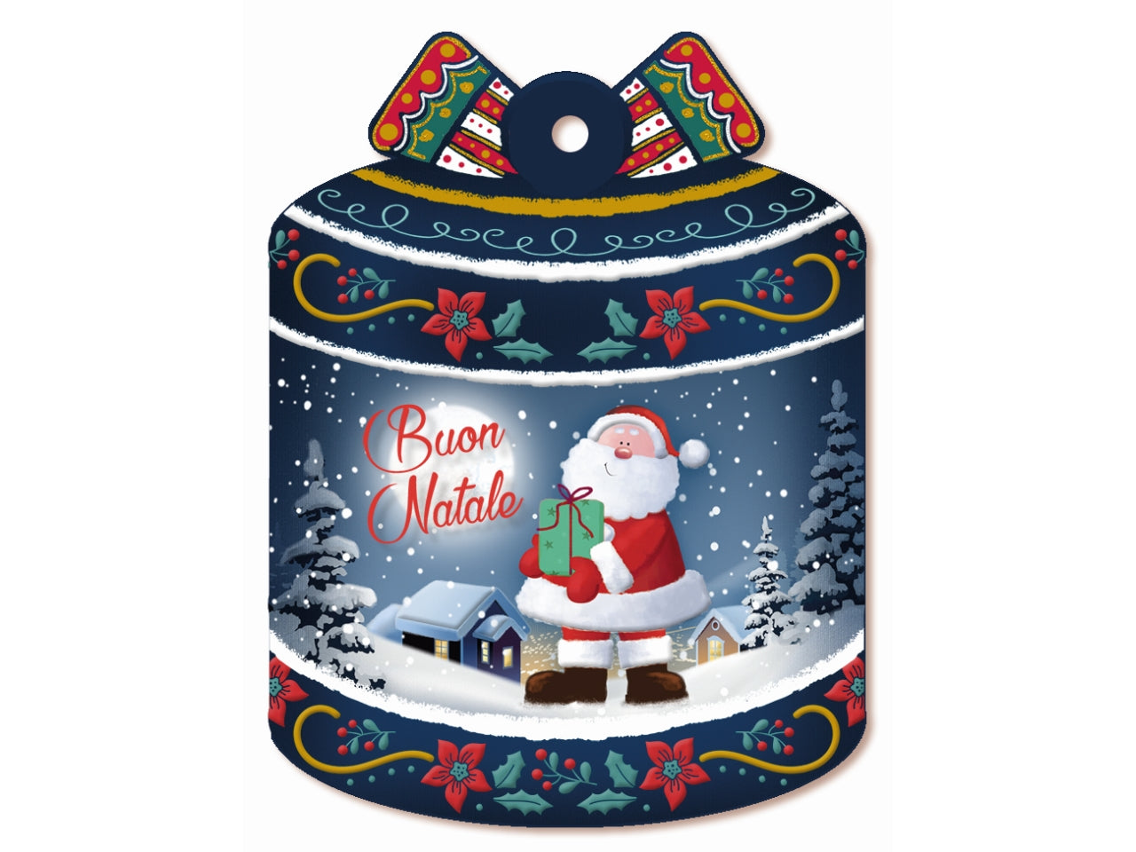 Chiudipacchi natalizi con cordino oro - confezione da 10 chiudipacchi