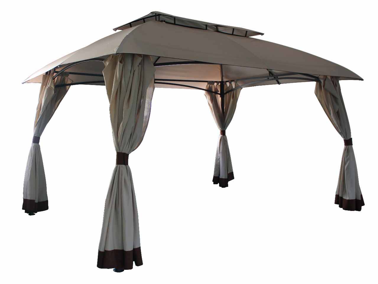 Gazebo rettangolare 4x3mt in acciaio e poliestere