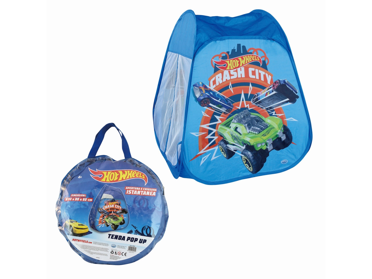 Hot wheels - tenda pop up in pvc 80x80x90cm