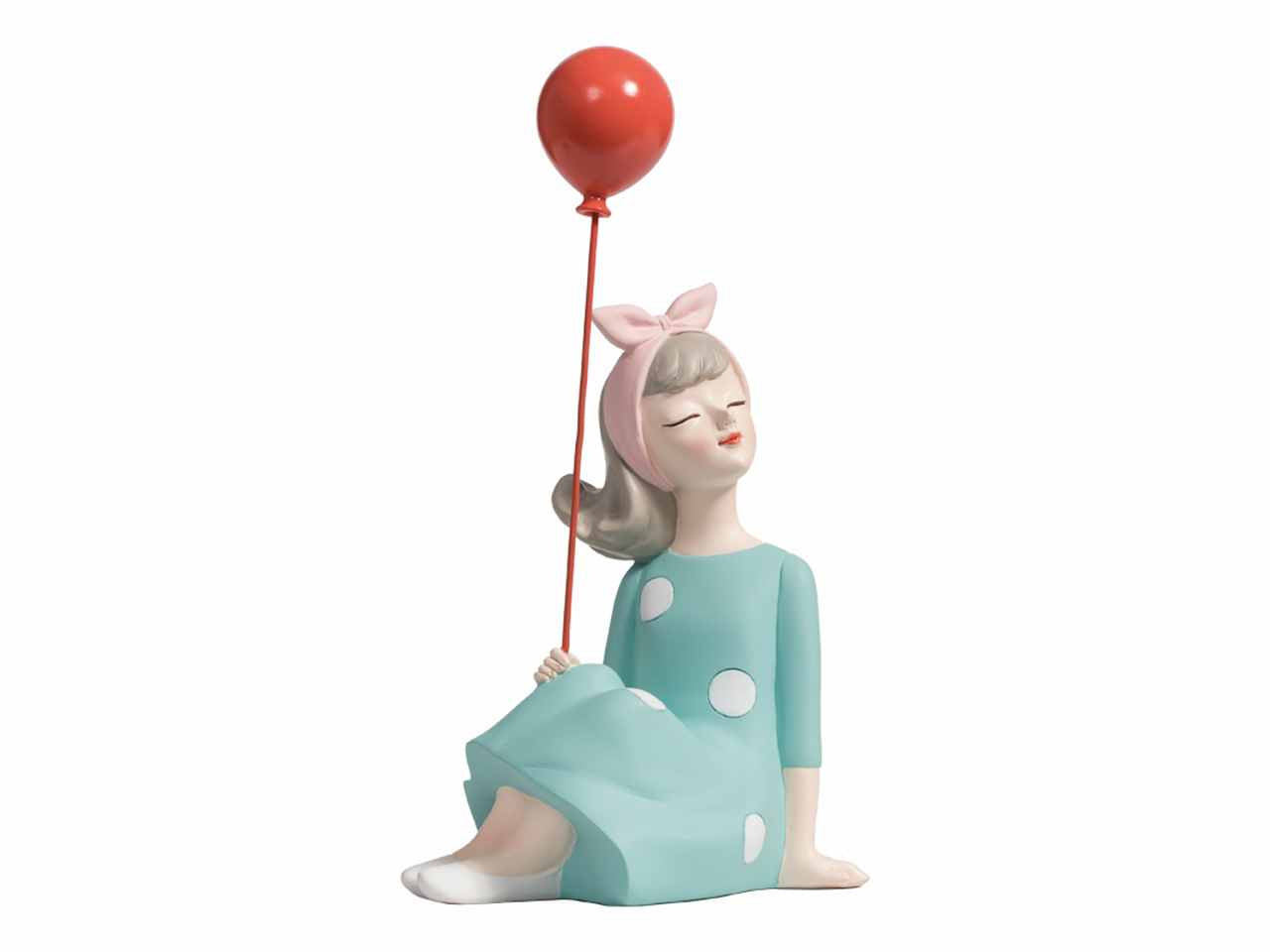 Ragazza c/palloncino 9x9x20,5cm a26874