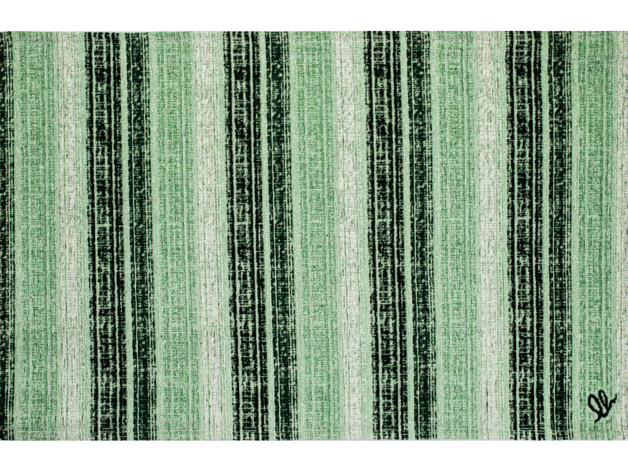 Tappeto per cucina moderno in misto cotone multicolor fantasia rigata 50x170 cm, Santiago - Olivo Tappeti