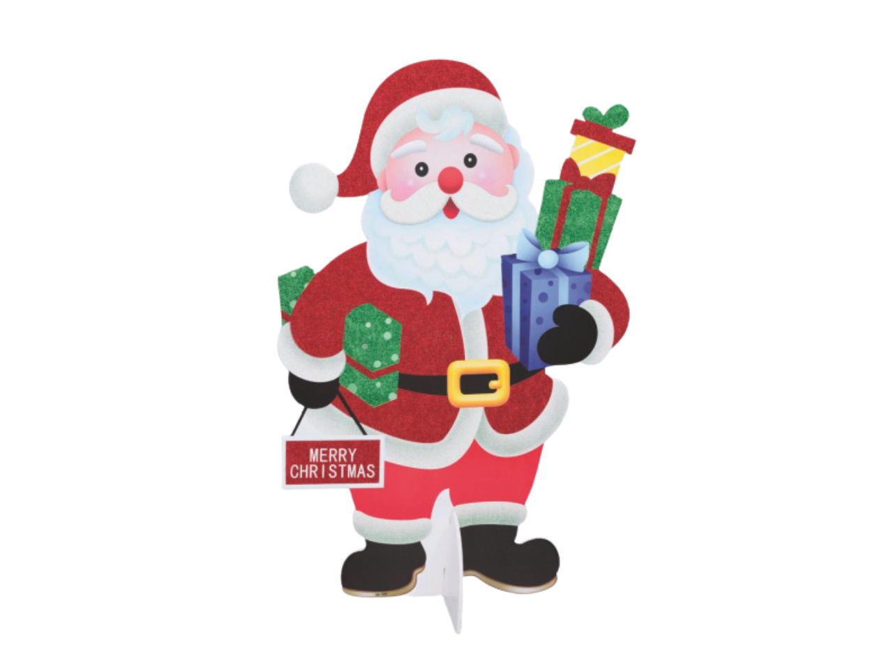 Babbo natale glitterato 87cm
