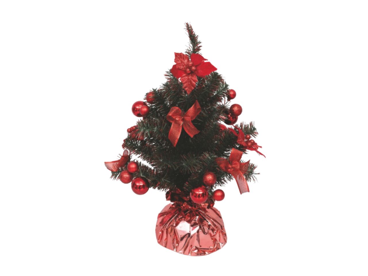 Alberello di natale rosso in pvc 60cm