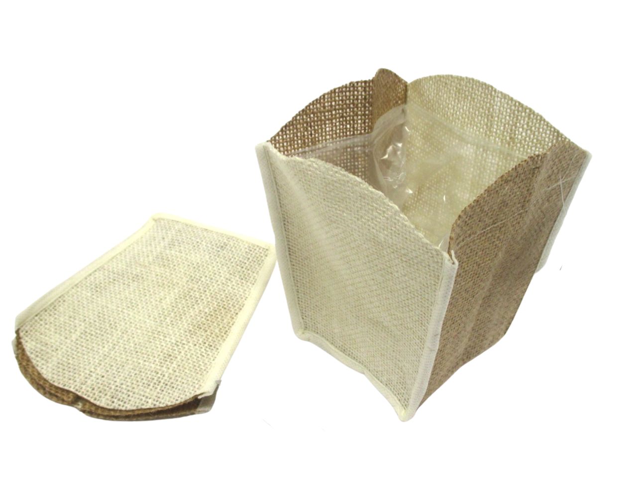 Porta pianta quadrato in juta 12x12x12cm