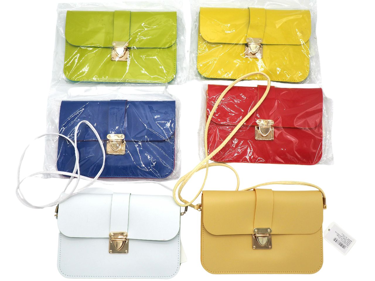 Portafoglio t.pelle colorato chiusura in metallo in 6 colori assortiti