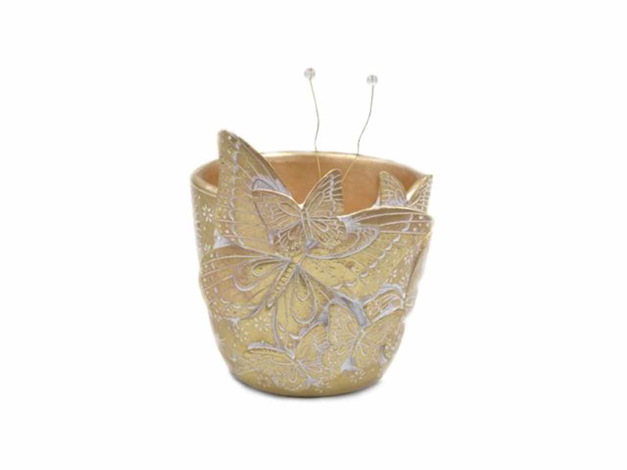 Portapiante resina oro cm.16x20