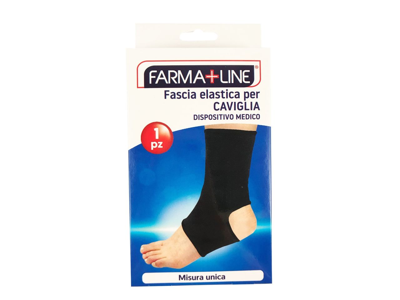 Fascia elastica per caviglia - dispositivo medico - misura unica- confezione da 1 fascia