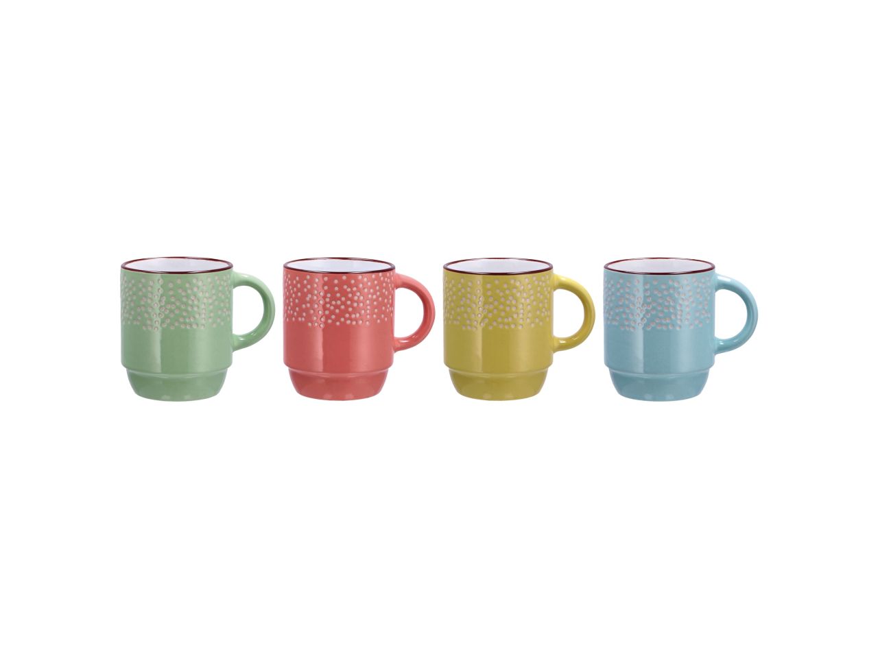 Tazza mug in ceramica in 4 colori assortiti d8xh9cm 280ml
